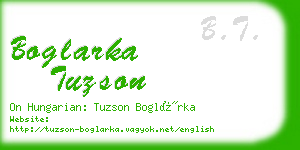 boglarka tuzson business card